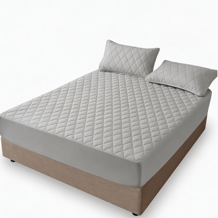 Slumbelle™ – Waterproof Quilted Mattress Cover & Pillowcase Set