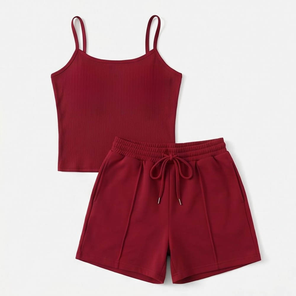Vivelyn™ – Soft Ribbed Two-Piece Lounge Set