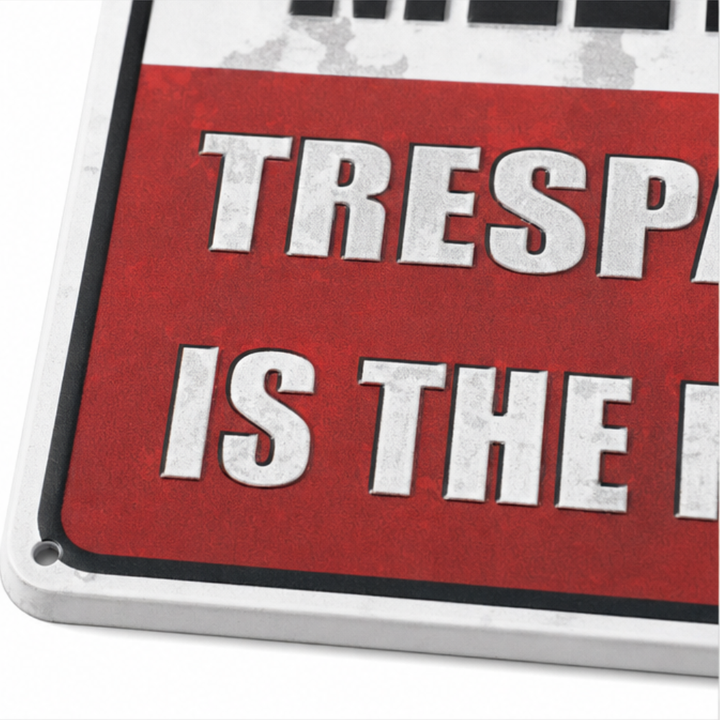 HolyGate™ – Funny Metal Warning Sign for Fence, Gate, Garage