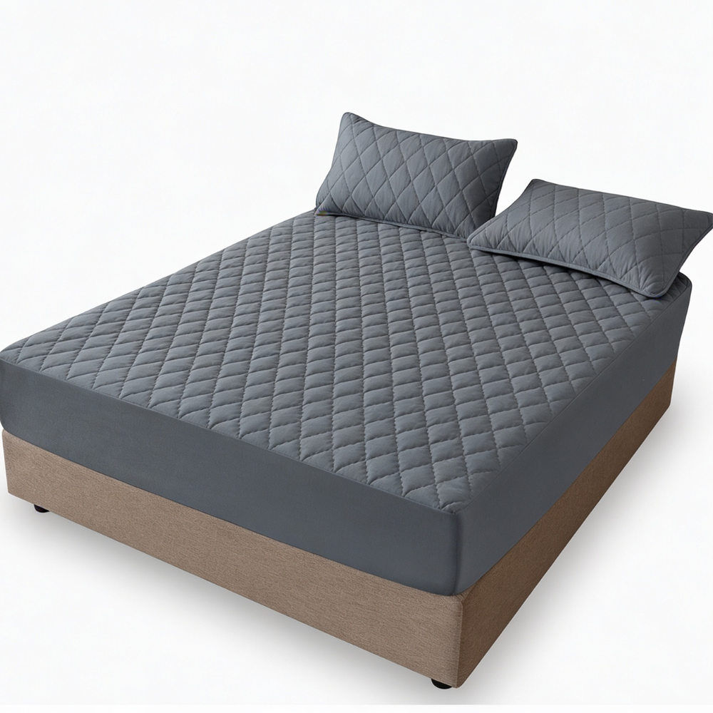 Slumbelle™ – Waterproof Quilted Mattress Cover & Pillowcase Set