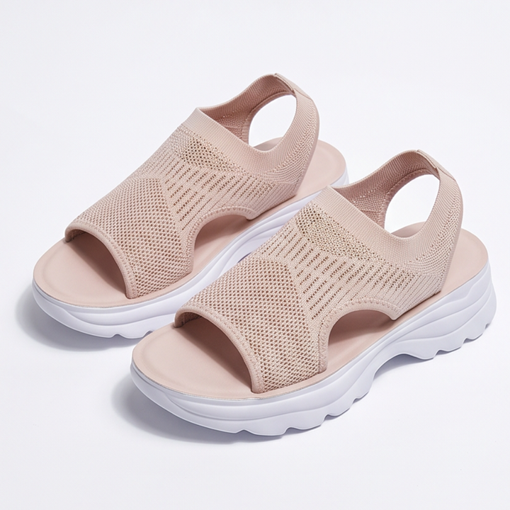 Caluna – Cushioned Slip-On Platform Sandals
