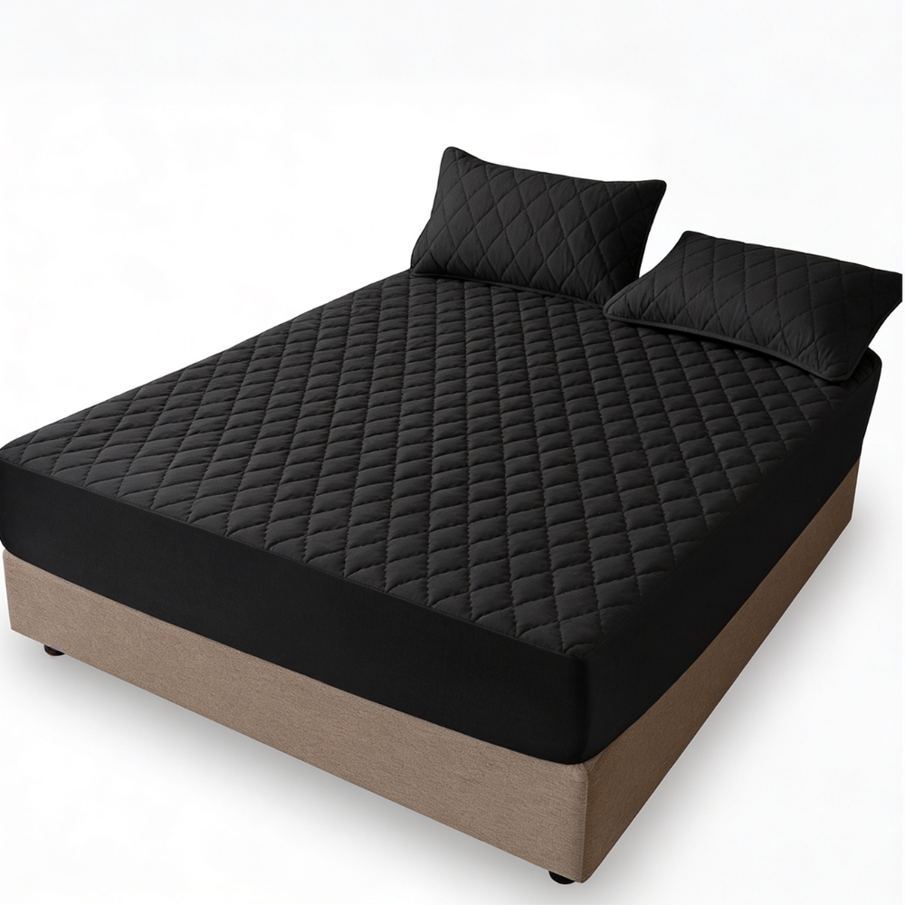 Slumbelle™ – Waterproof Quilted Mattress Cover & Pillowcase Set