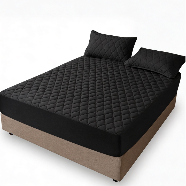 Slumbelle™ – Waterproof Quilted Mattress Cover & Pillowcase Set
