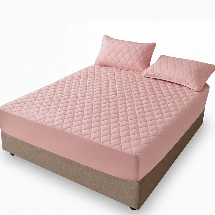 Slumbelle™ – Waterproof Quilted Mattress Cover & Pillowcase Set