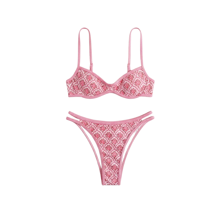Solaia – Women's Boho Tile Print Bikini Set