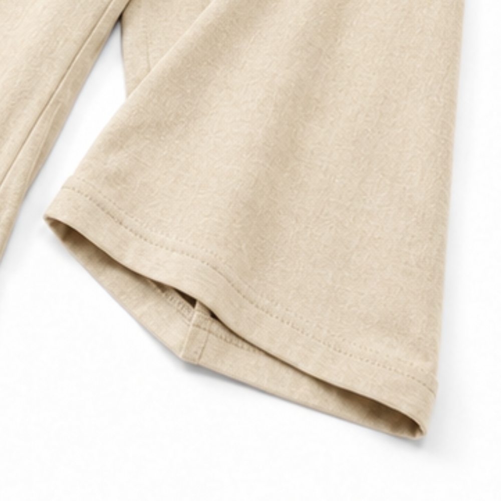 Draperly – V-Neck Linen-Look Two-Piece Set