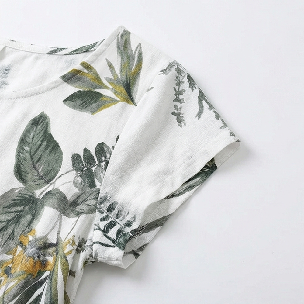 Floressa™ Botanical Print Cotton Pocket Dress