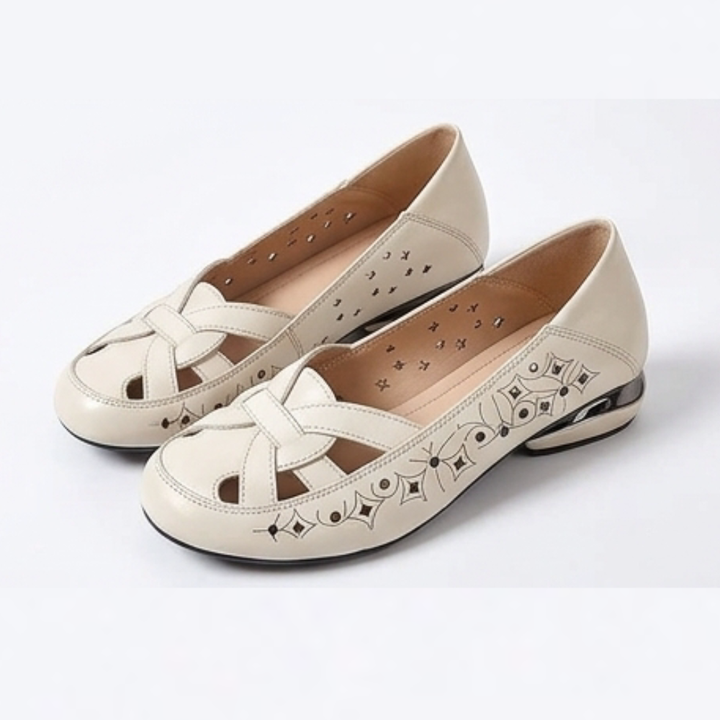 Lorella – Woven Cutout PU Slip-On Flat