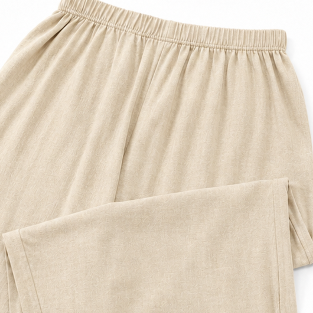 Draperly – V-Neck Linen-Look Two-Piece Set