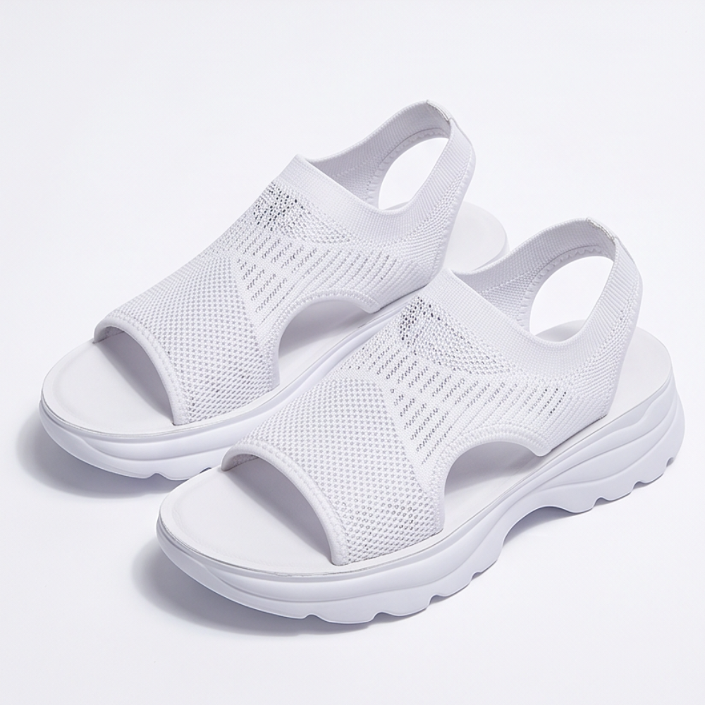 Caluna – Cushioned Slip-On Platform Sandals