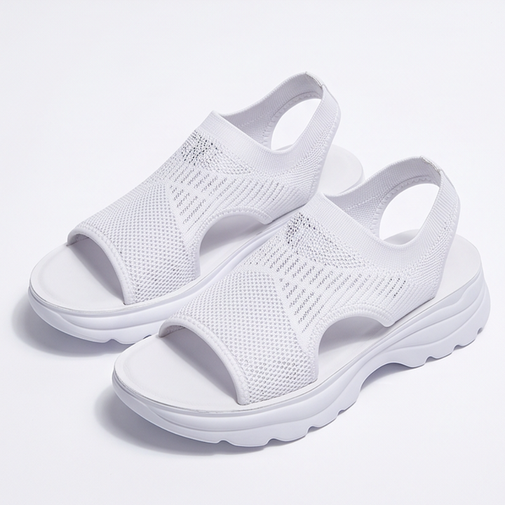Caluna – Cushioned Slip-On Platform Sandals