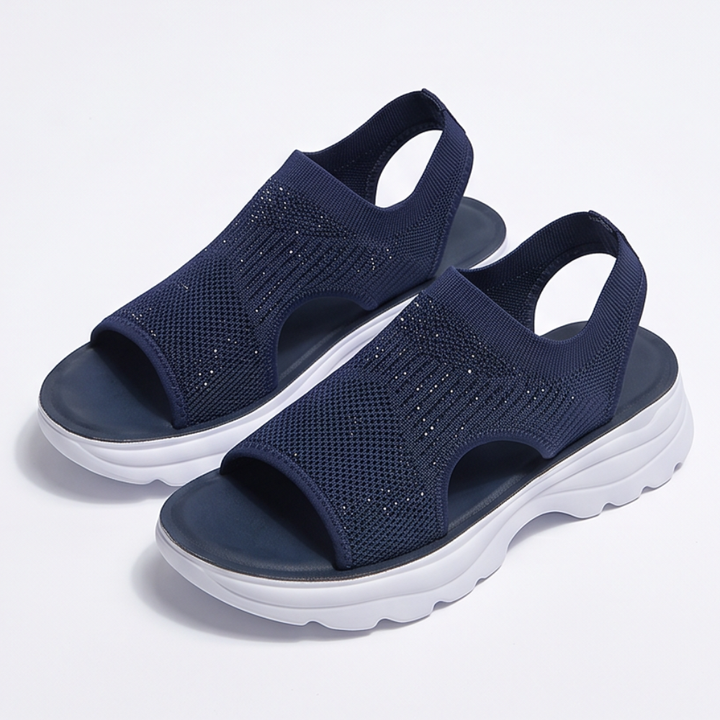 Caluna – Cushioned Slip-On Platform Sandals
