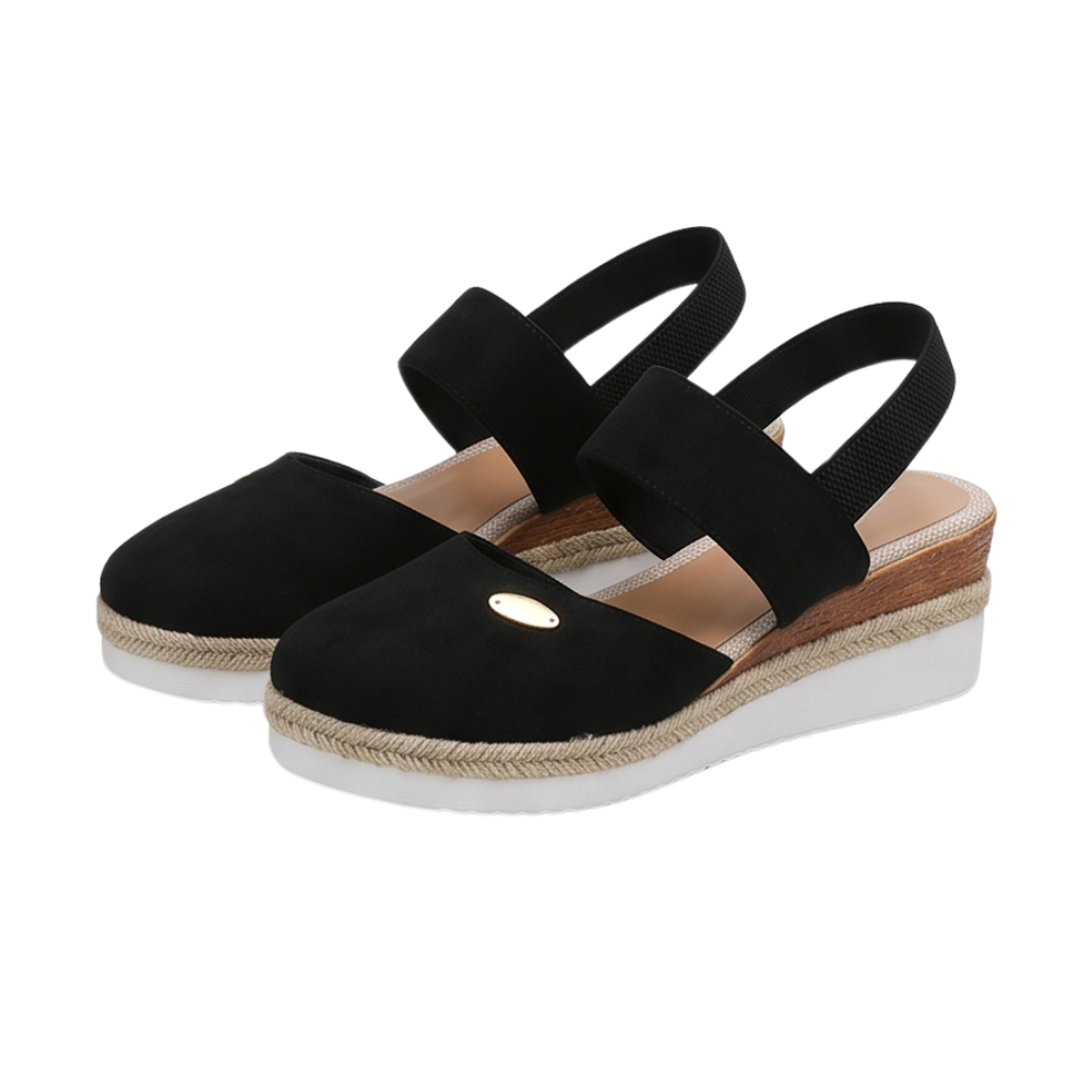 Stepwell – Cushioned espadrille wedge sandals