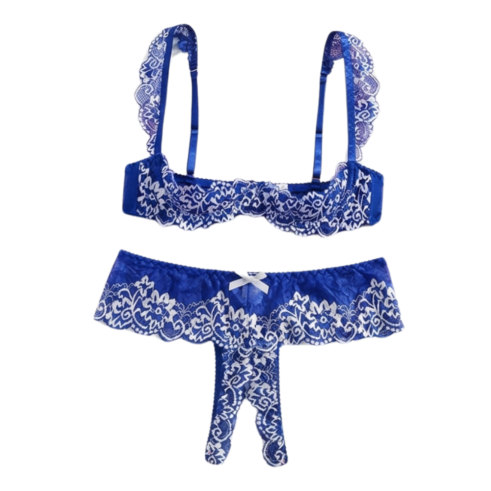 Lunaveil – Women's Floral Lace Bra and Panty Set