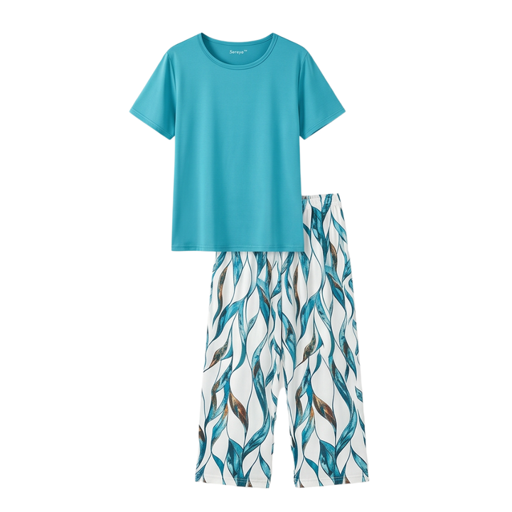 Sereya – Women's Breezy Floral Capri Pajama Set