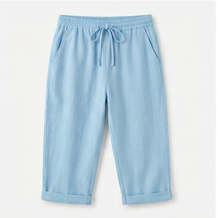 Solenna™ – Cotton-Linen Drawstring Capri