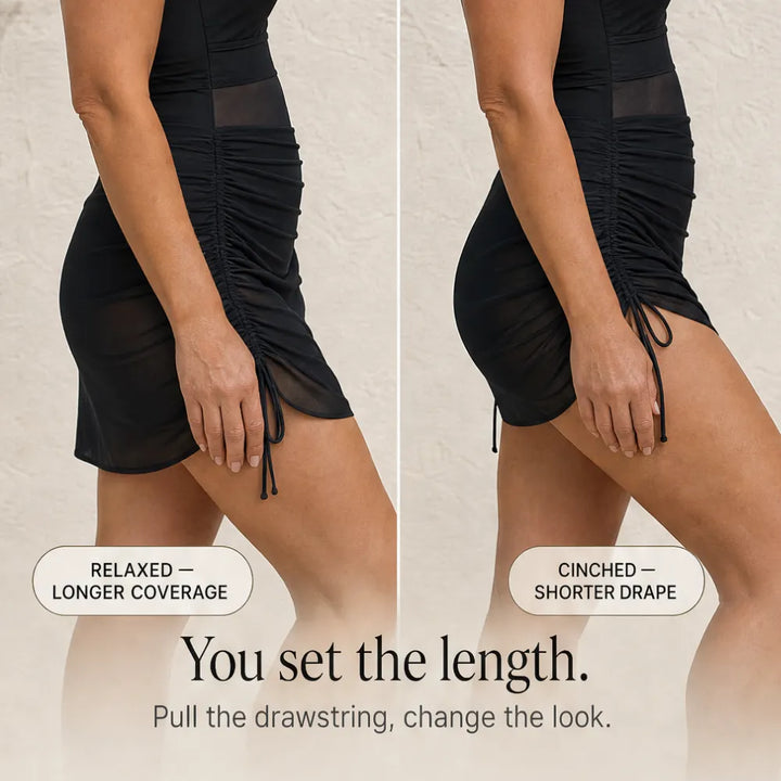 Marella – Mesh Skirt One Piece Swimsuit with Tummy Control
