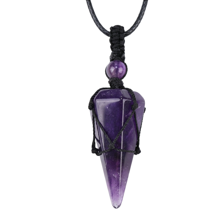 Noctera – Macramé-Wrapped Obsidian Pendant