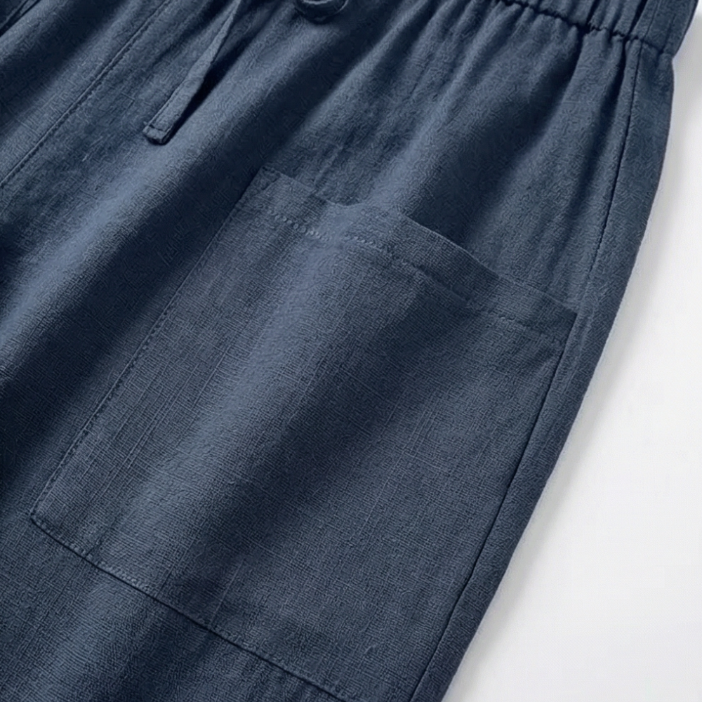 Breezlin™ – Lightweight Summer Capris with Button Hem