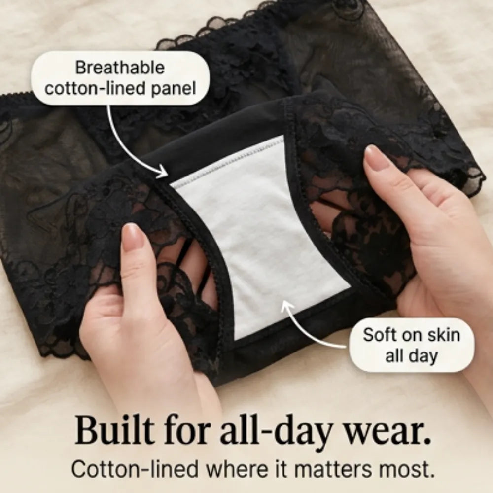 Lumeris – High-Waisted Lace Panties for Women, Smoothing Tummy Control, Seamless Comfort