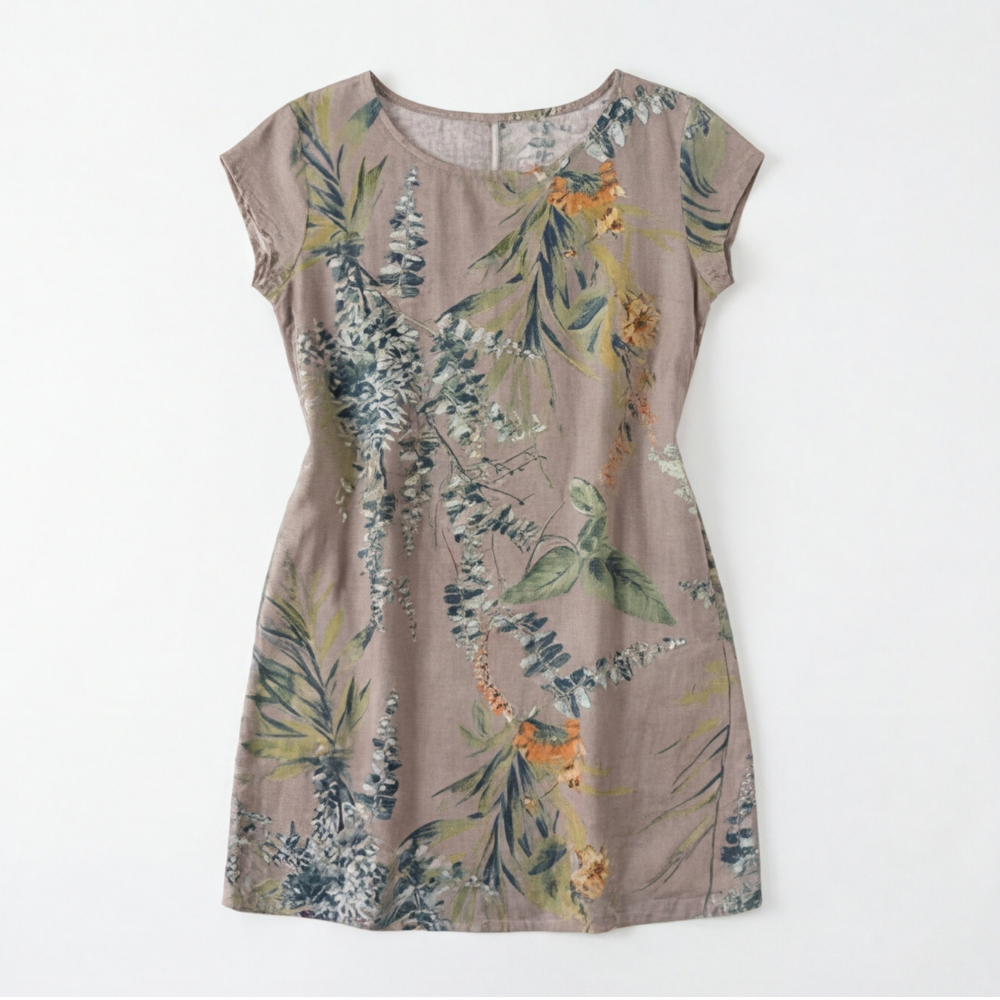 Floressa™ Botanical Print Cotton Pocket Dress