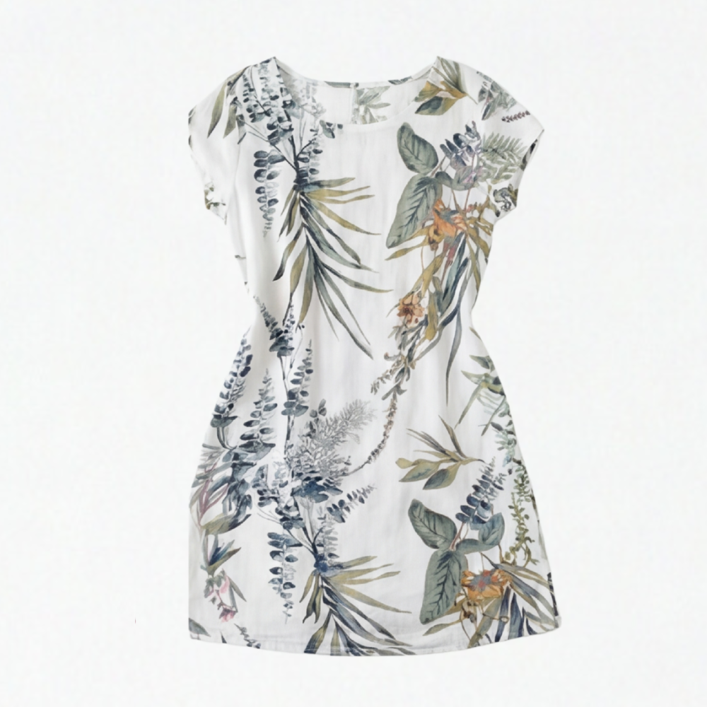 Floressa™ Botanical Print Cotton Pocket Dress