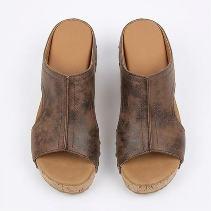 Lumera – Studded Cork Wedge Sandals