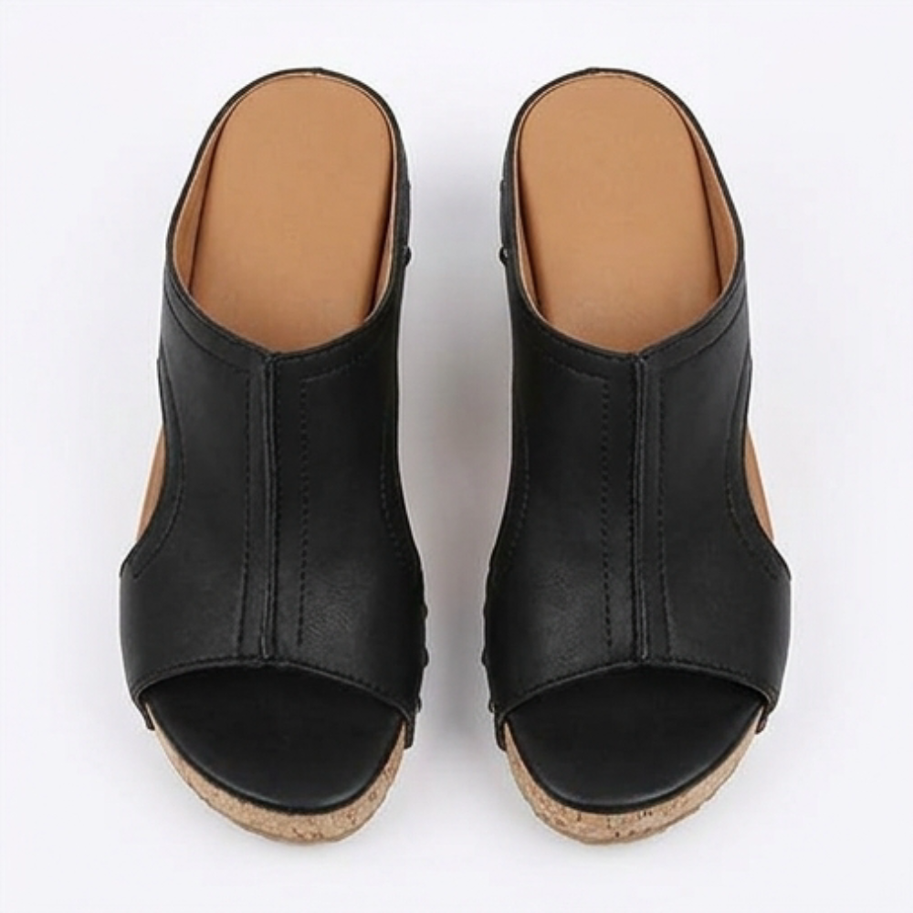 Lumera – Studded Cork Wedge Sandals