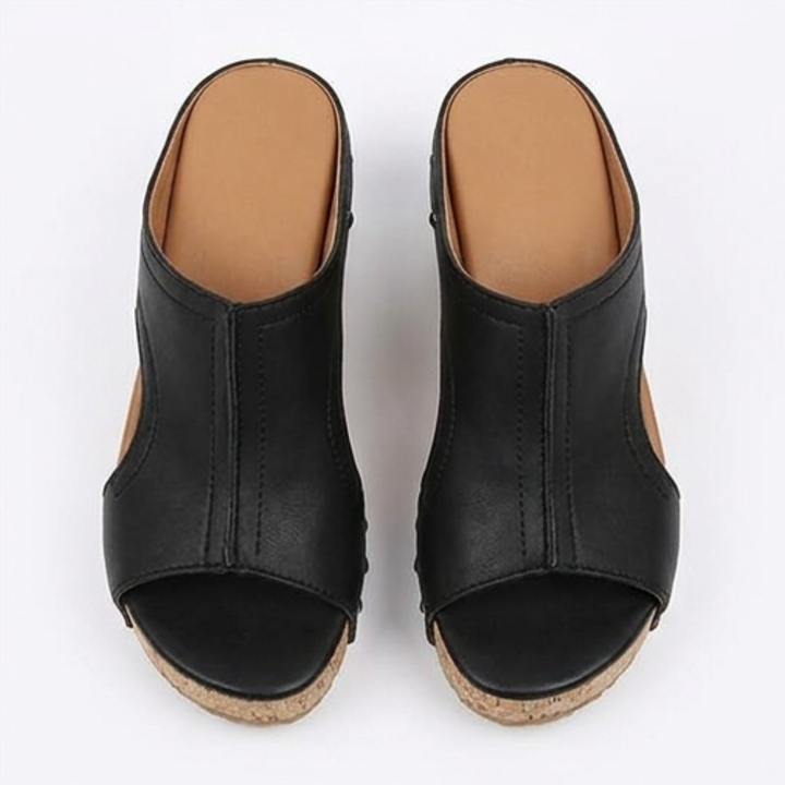 Lumera – Studded Cork Wedge Sandals