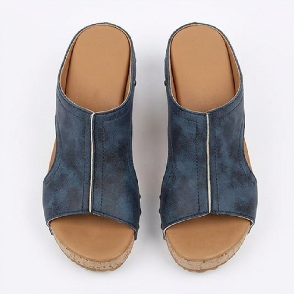 Lumera – Studded Cork Wedge Sandals