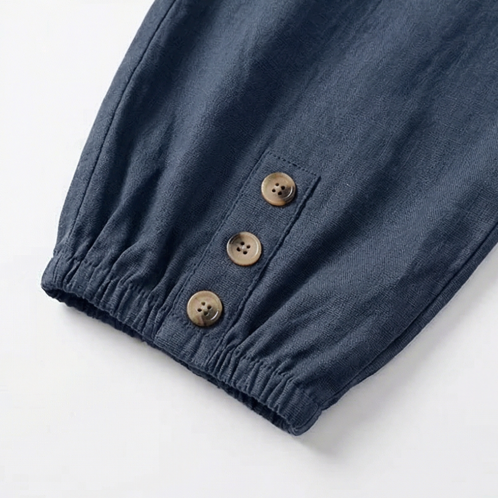 Breezlin™ – Lightweight Summer Capris with Button Hem