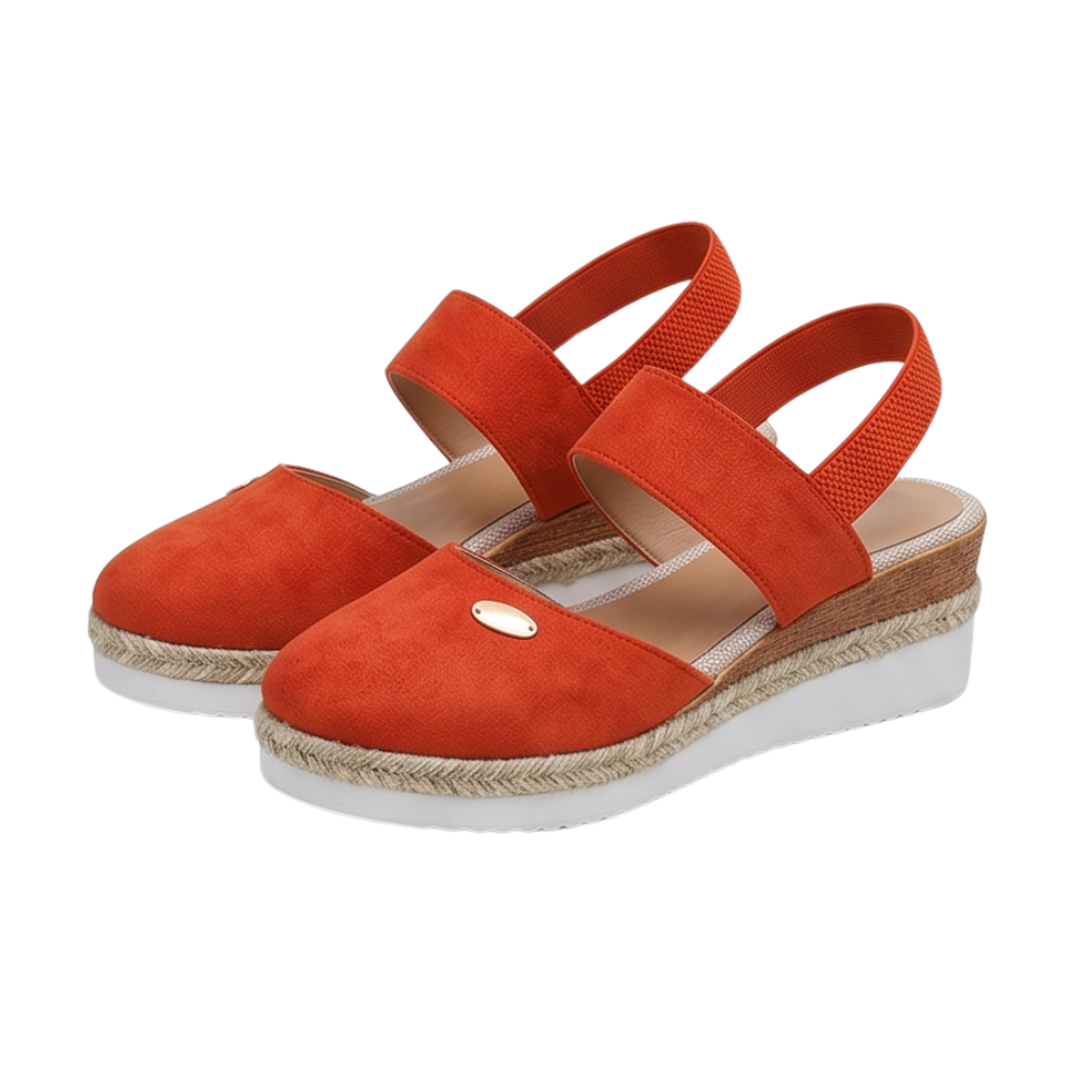Stepwell – Cushioned espadrille wedge sandals