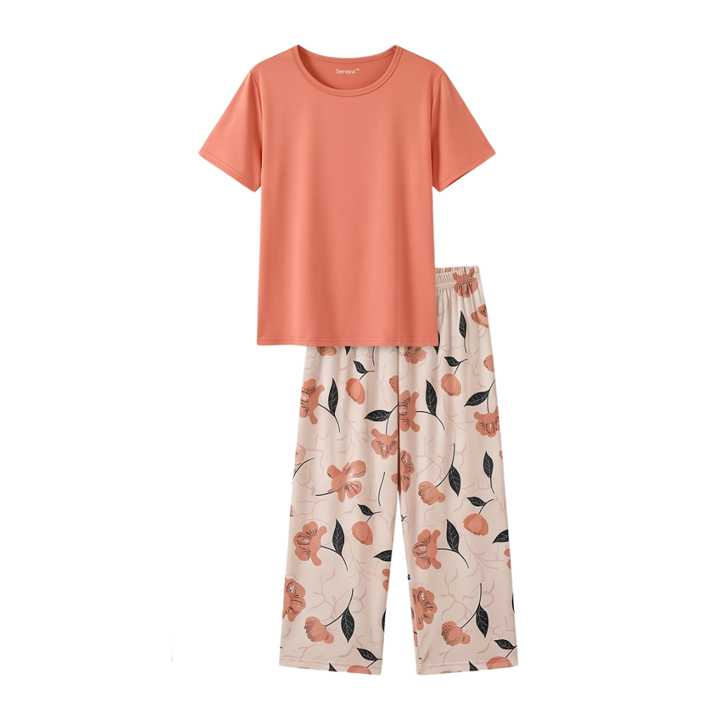 Sereya – Women's Breezy Floral Capri Pajama Set