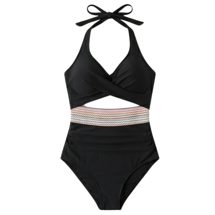 Marivela – Twist-Front One-Piece Swimsuit with Cutout Waist