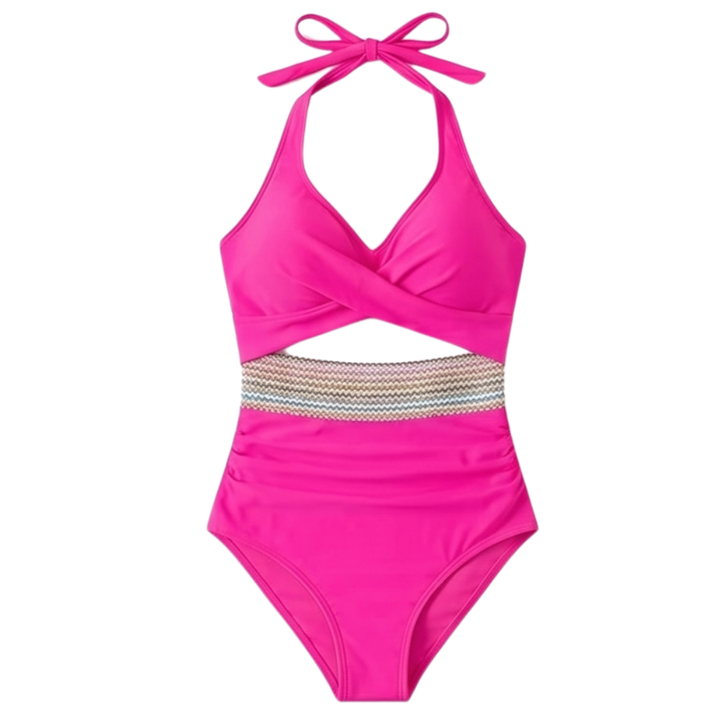 Marivela – Twist-Front One-Piece Swimsuit with Cutout Waist