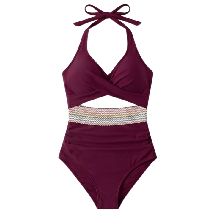 Marivela – Twist-Front One-Piece Swimsuit with Cutout Waist