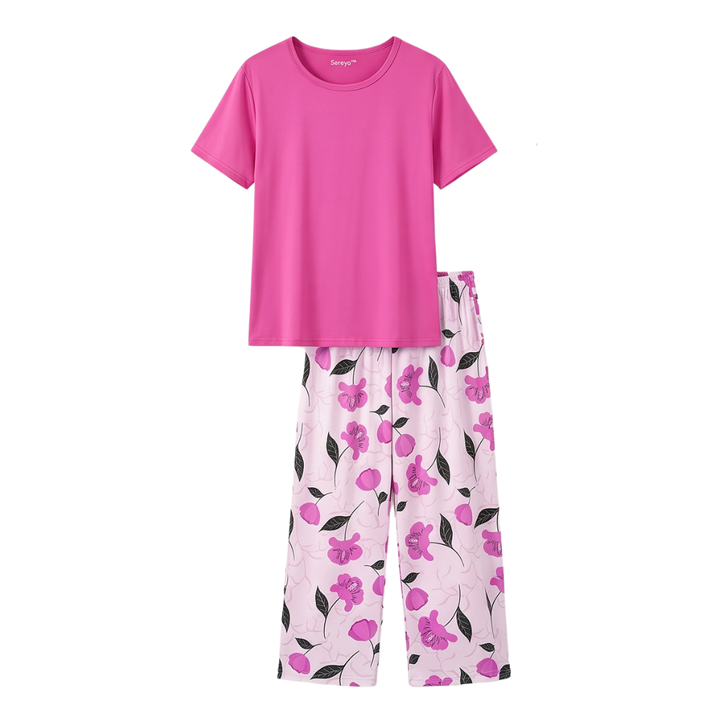 Sereya – Women's Breezy Floral Capri Pajama Set