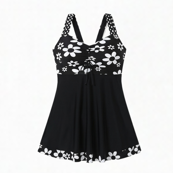 Marenza – Women's Halter Swimdress with Flowy A-Line Skirt