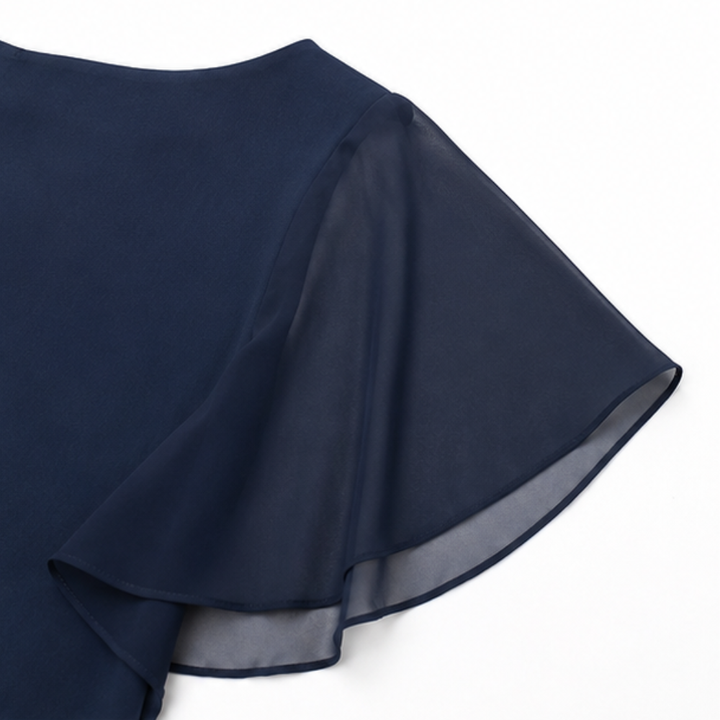 Lineadora – Asymmetric Hem Top And Wide Leg Pants Set