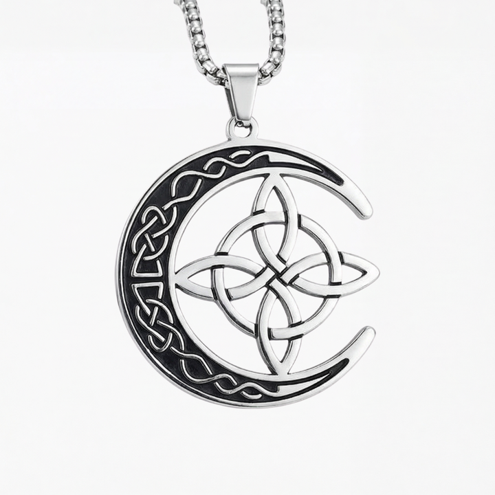 Lunara – Celtic Moon and Knot Pendant