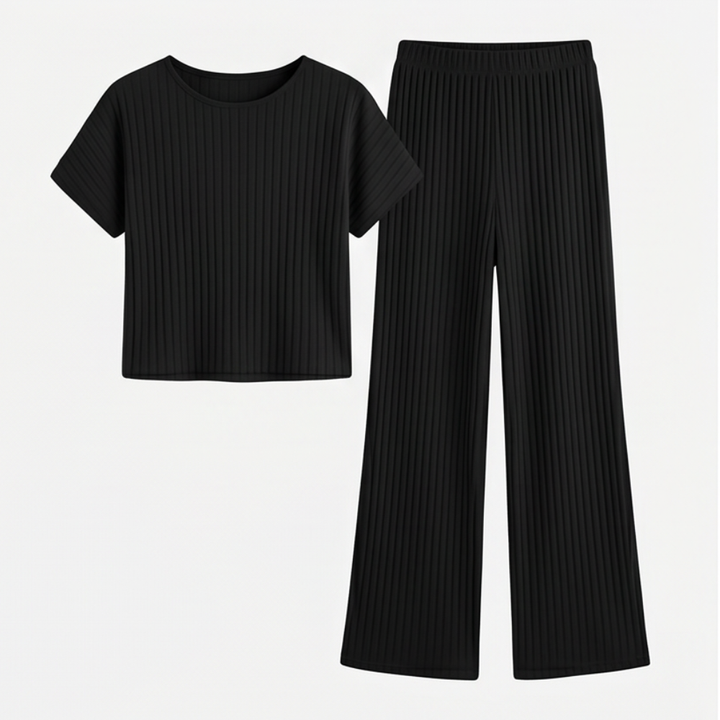 Velura – Women's Soft Ribbed Wide-Leg Set