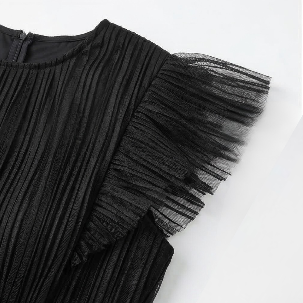 Floressa – Elegant Flutter Sleeve Midi Dress for Women