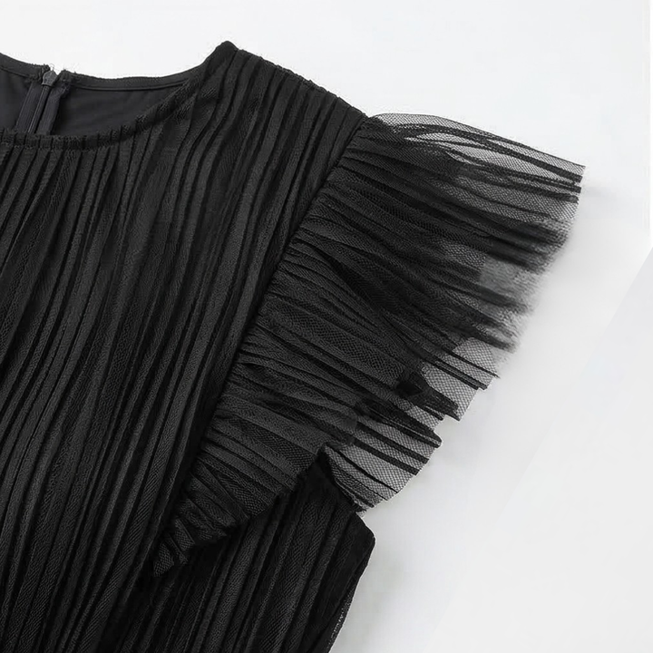 Floressa – Elegant Flutter Sleeve Midi Dress for Women