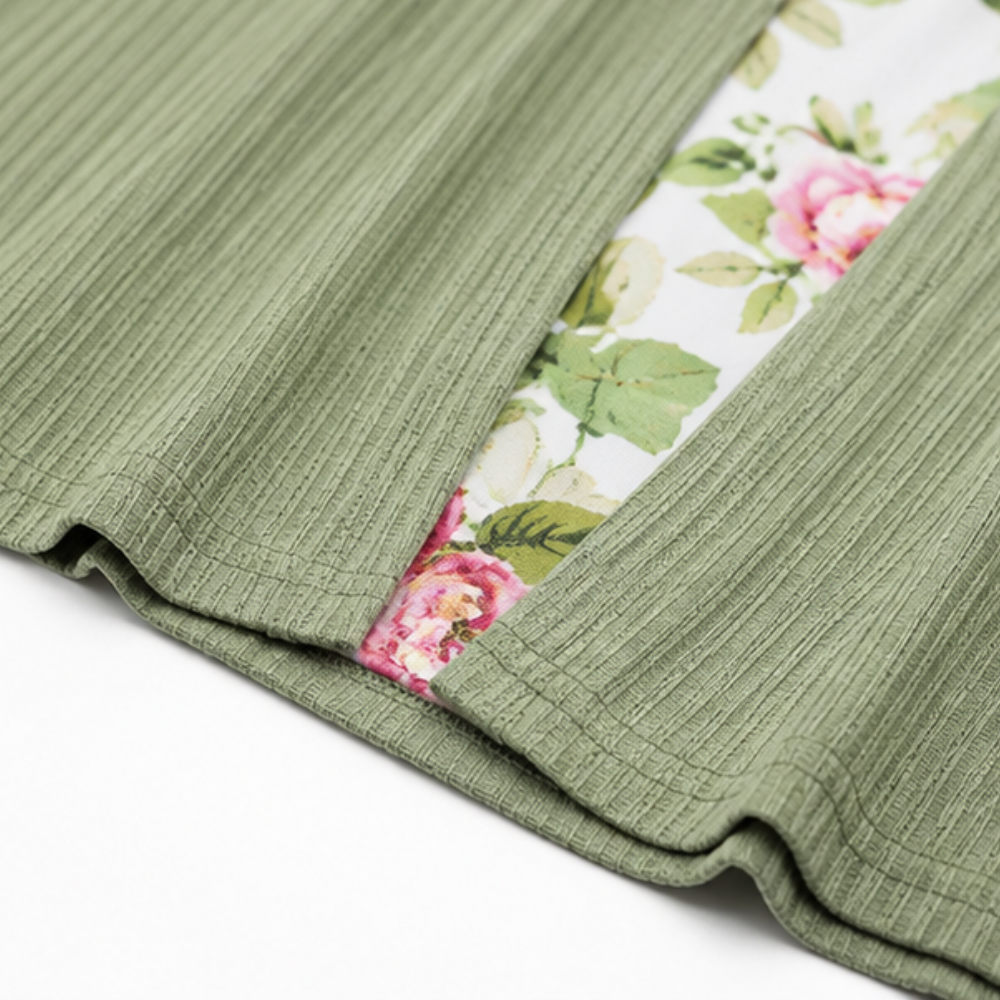 Layerlynn – Floral Panel Layered-Look Top