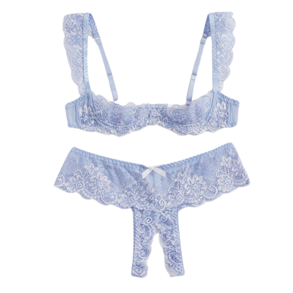 Lunaveil – Women's Floral Lace Bra and Panty Set