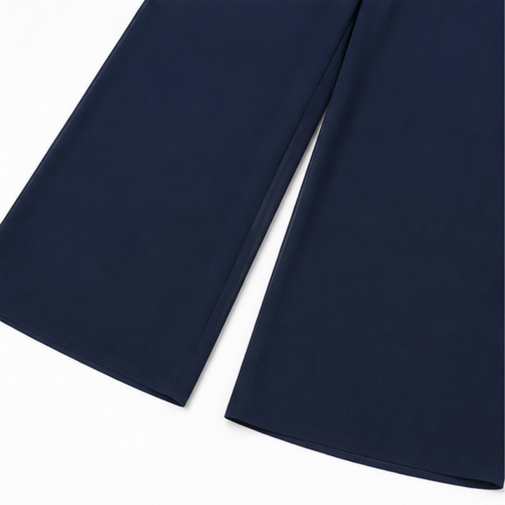 Lineadora – Asymmetric Hem Top And Wide Leg Pants Set