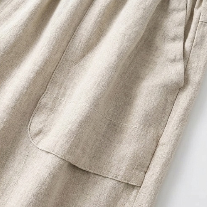Linora – Women's Loose Linen Bermuda Shorts with Pockets