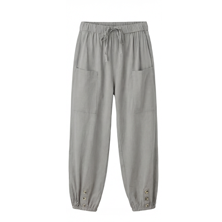 Breezlin™ – Lightweight Summer Capris with Button Hem