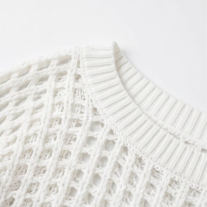 Solenya – Women's Breezy Open-Knit Summer Top