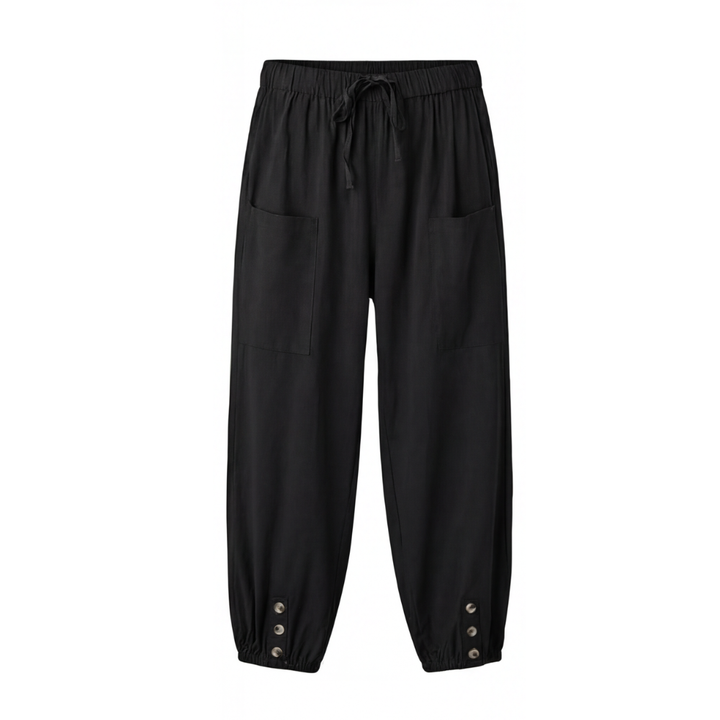 Breezlin™ – Lightweight Summer Capris with Button Hem